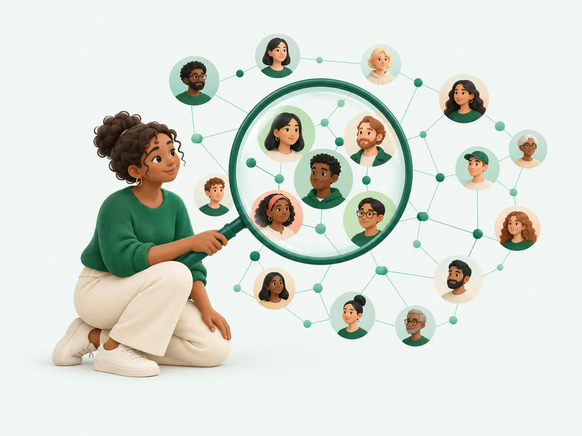 A researcher studying a web of connected accounts